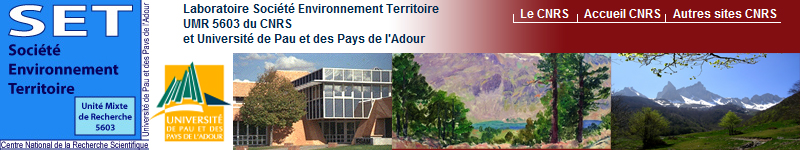 Laboratoire Socit, Environnement, Territoire - UMR 5603 du CNRS et Universit de Pau